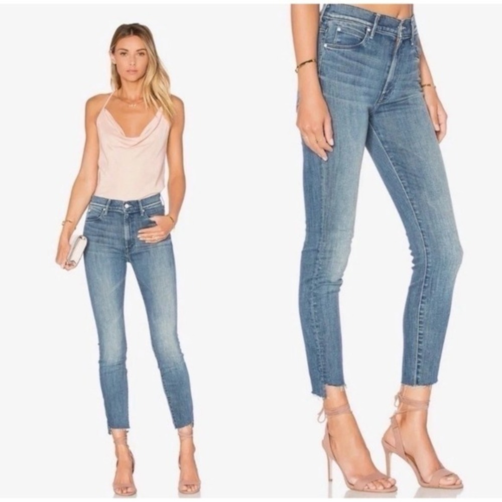 NWT Mother Stunner Zip Ankle Step Fray Good Girls Do Skinny Jean Pants SZ 28